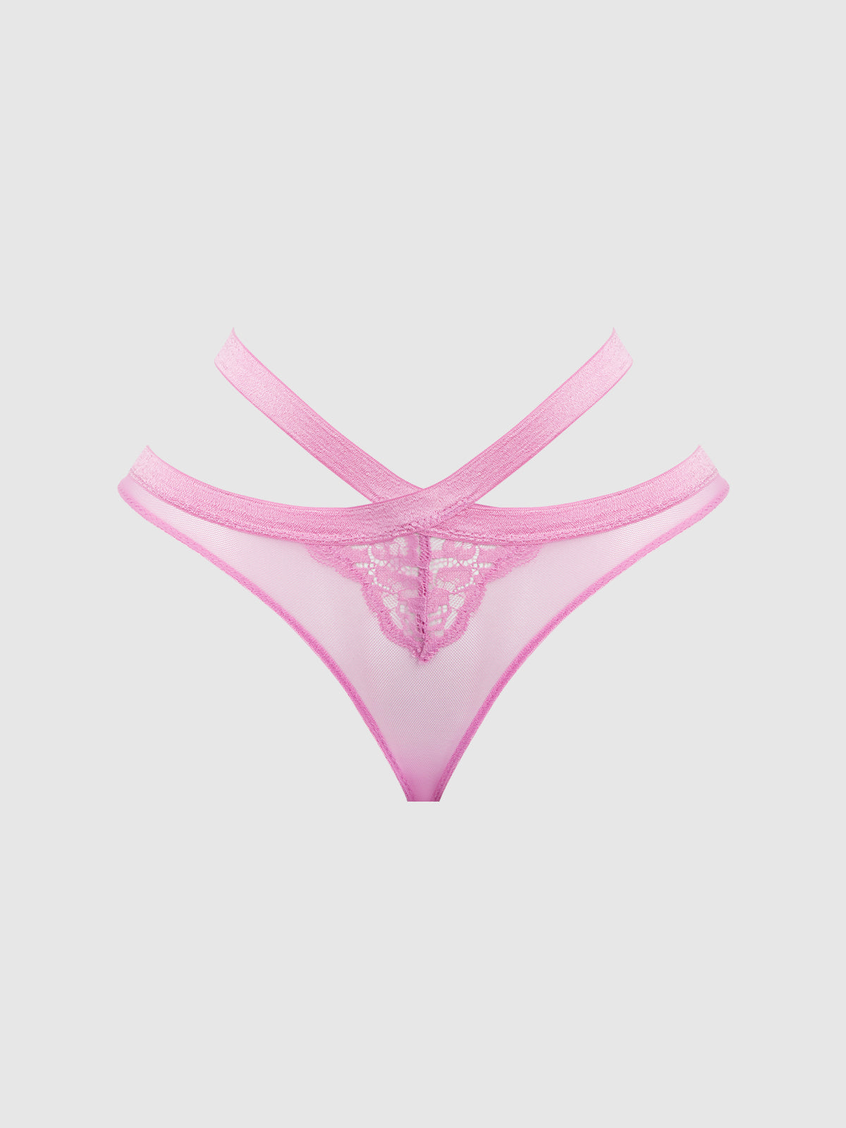 Natasha Lace & Mesh Strappy Hipster from Love It Curvy
