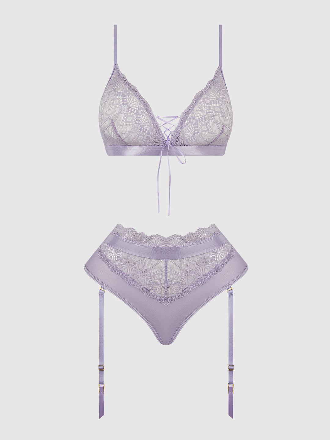 Vivienne Lace &amp; Micro Bralette &amp; Thong Set from Love It Curvy