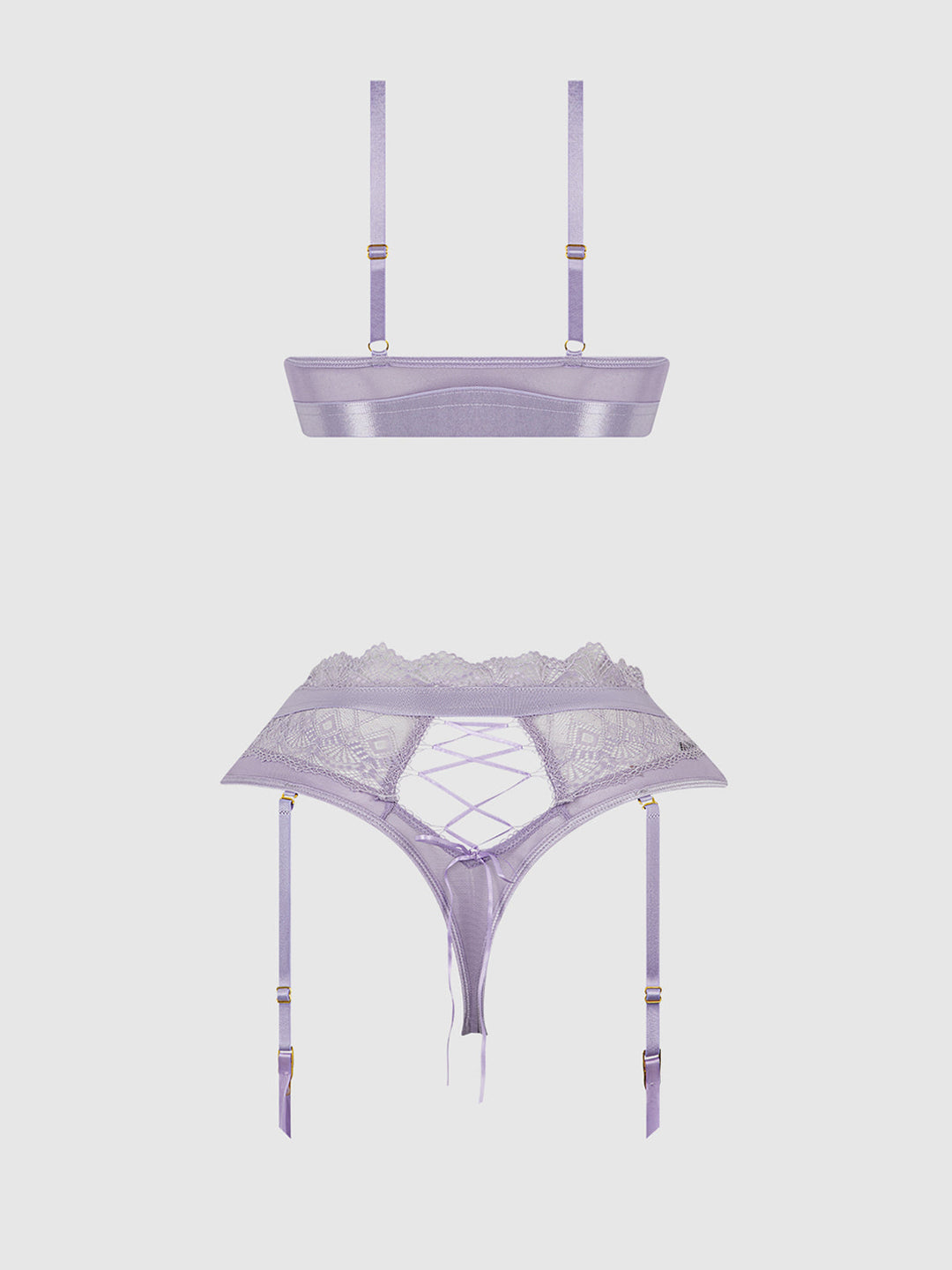 Vivienne Lace &amp; Micro Bralette &amp; Thong Set from Love It Curvy