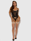 Vivienne Lace & Mesh Bustier & G-String Set from Love It Curvy