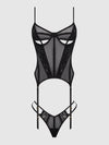 Vivienne Lace & Mesh Bustier & G-String Set from Love It Curvy