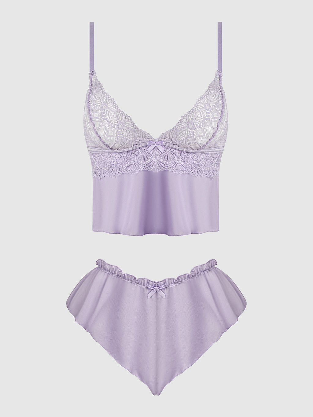 Vivienne Lace & Mesh Cami & Tap Short Set from Love It Curvy