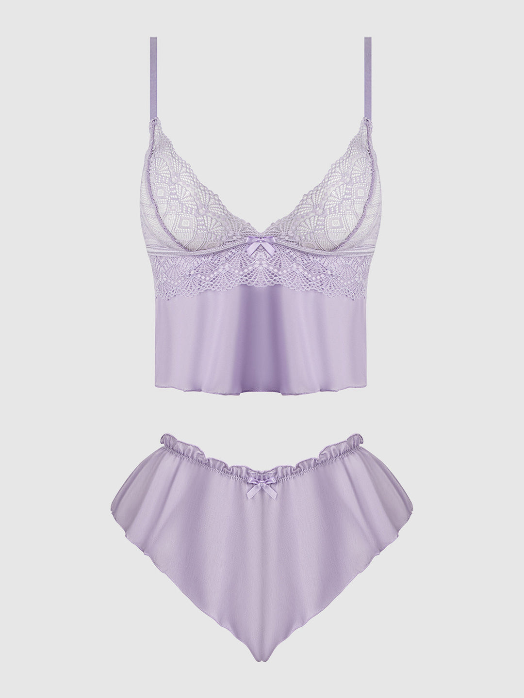 Vivienne Lace &amp; Mesh Cami &amp; Tap Short Set from Love It Curvy