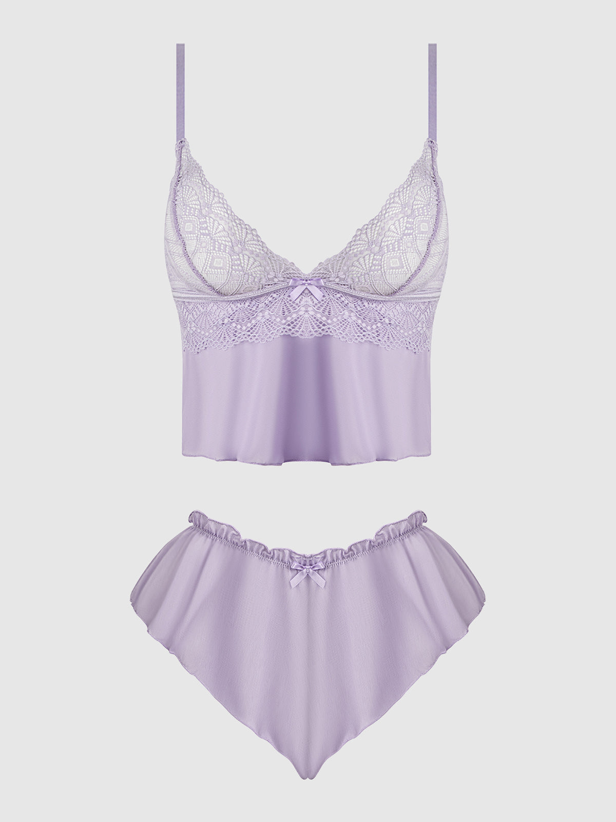 Vivienne Lace & Mesh Cami & Tap Short Set from Love It Curvy