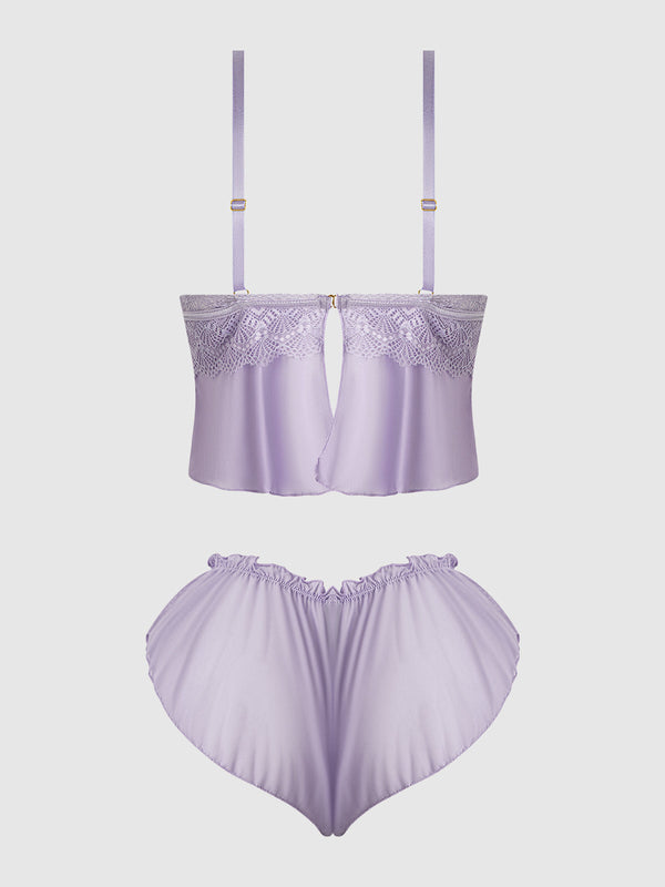 Vivienne Lace & Mesh Cami & Tap Short Set from Love It Curvy