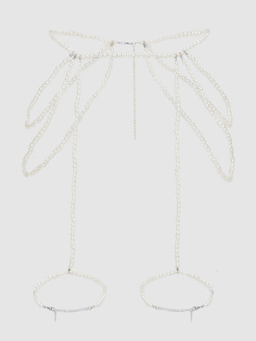 Love It Curvy Pearl Draped Garter