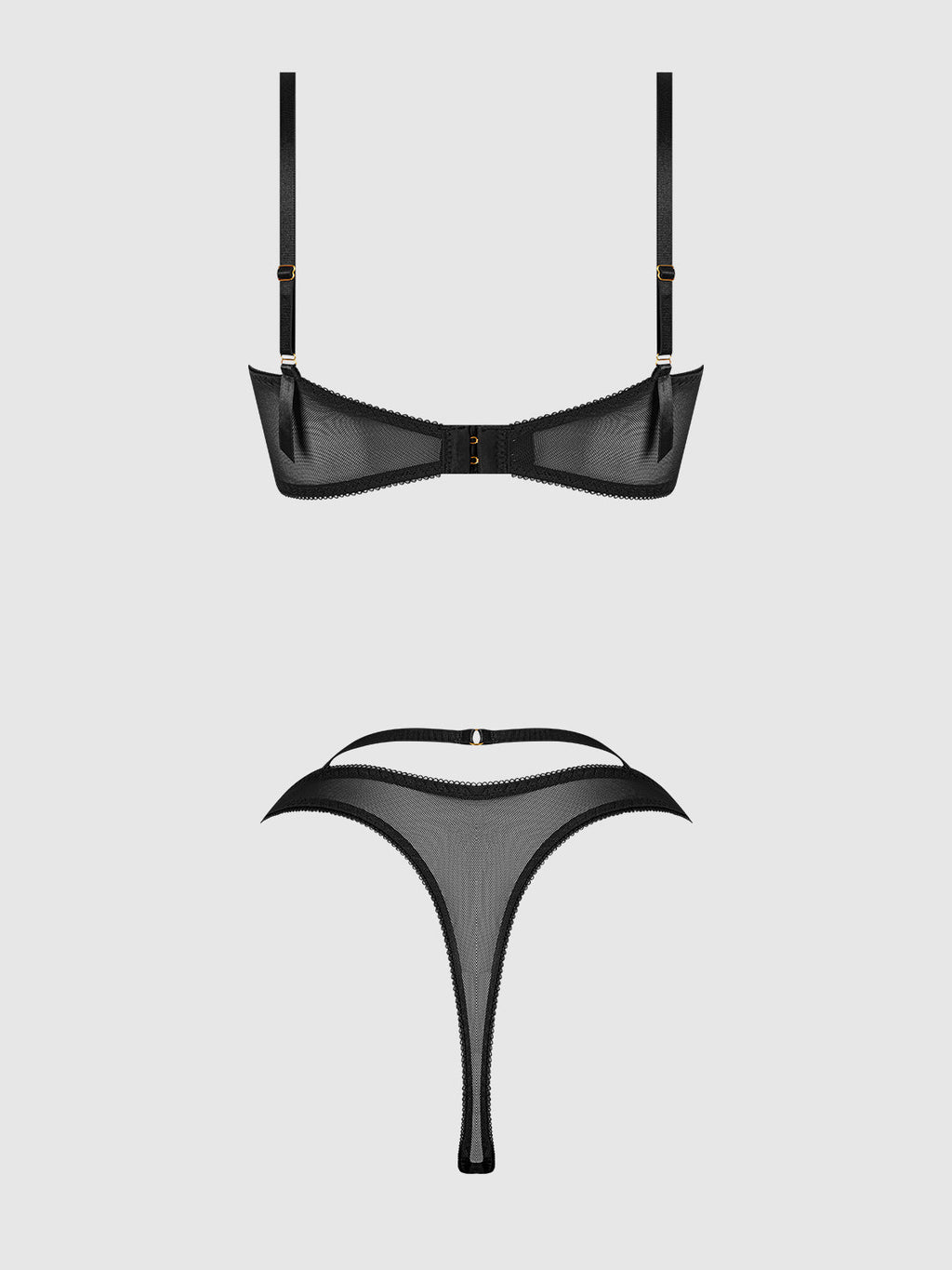 Rosalie Embroidered Lace Garter Bralette & Tanga Set from Love It Curvy