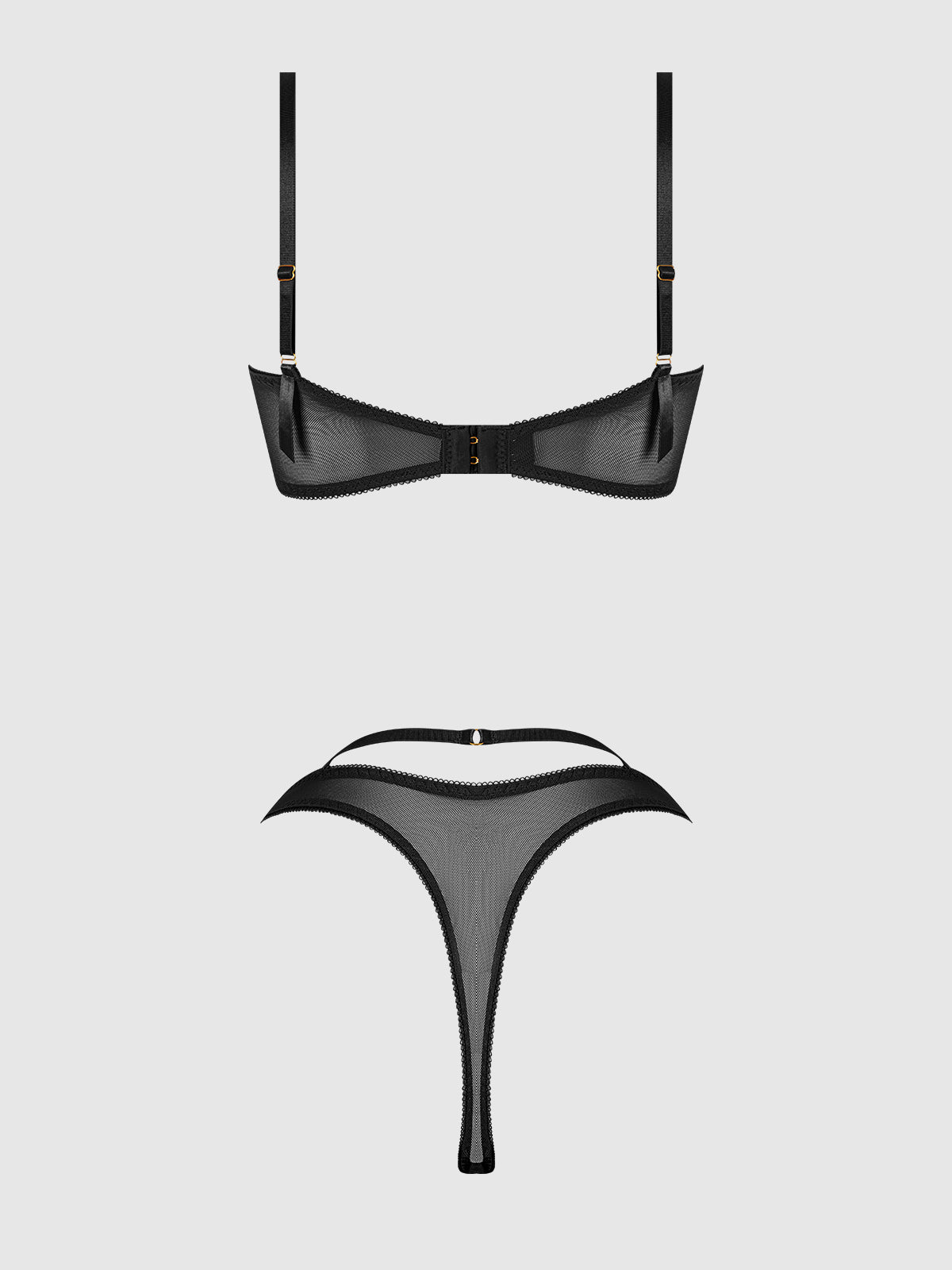 Rosalie Embroidered Lace Garter Bralette & Tanga Set from Love It Curvy