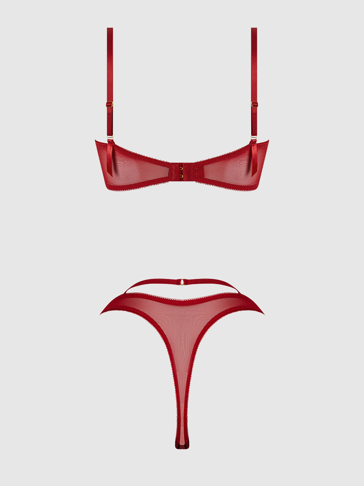 Rosalie Embroidered Lace Garter Bralette & Tanga Set from Love It Curvy