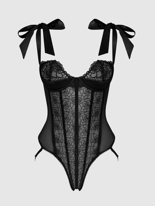 Rosalie Embroidered Lace Teddy from Love It Curvy