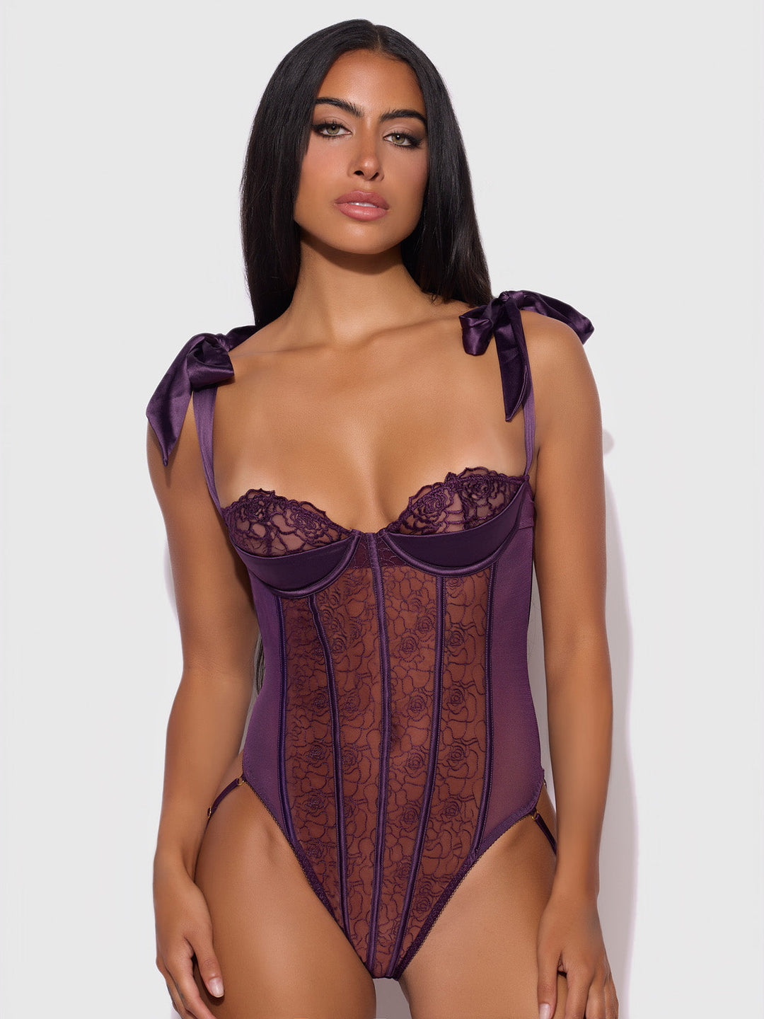 Rosalie Embroidered Lace Teddy from Love It Curvy
