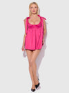 Brigeta Satin Open Cup Babydoll & G-String Set from Love It Curvy