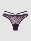 Rosalie Satin & Embroidered Lace Strappy Tanga | Love It Curvy