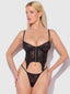 Flora Lace Bustier & G-String Set from Love It Curvy