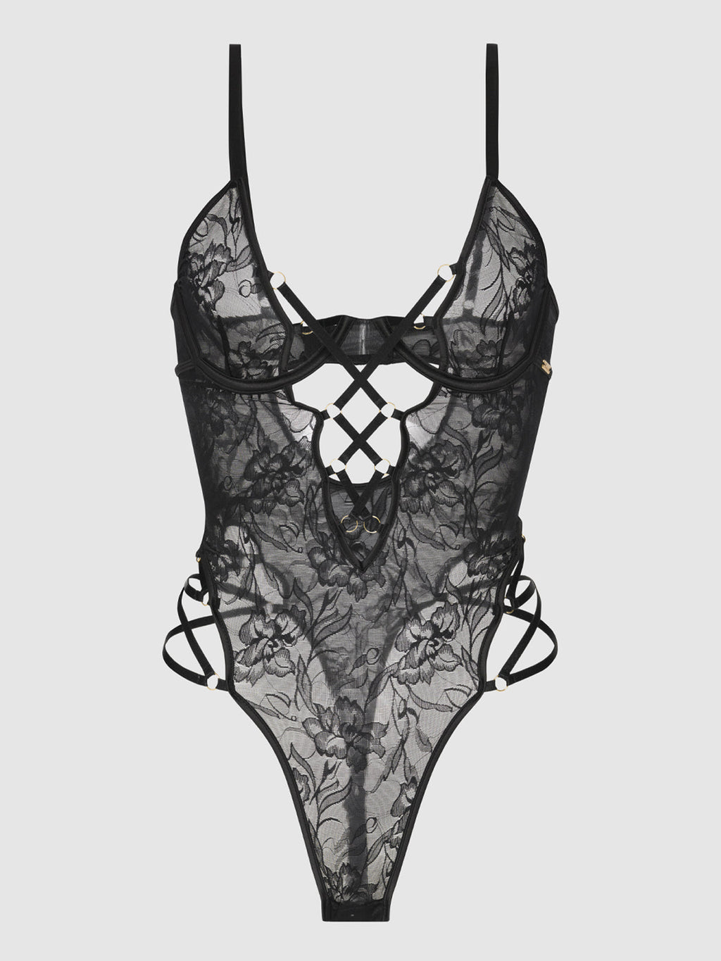 Flora Strappy Lace Teddy from Love It Curvy
