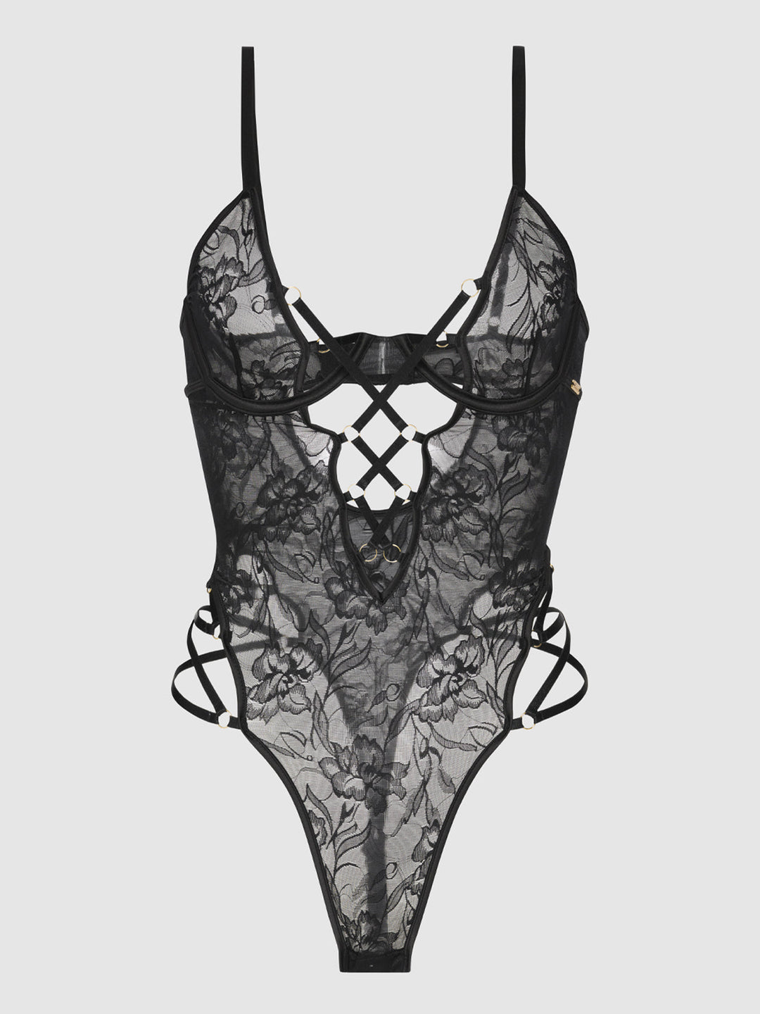Flora Strappy Lace Teddy from Love It Curvy