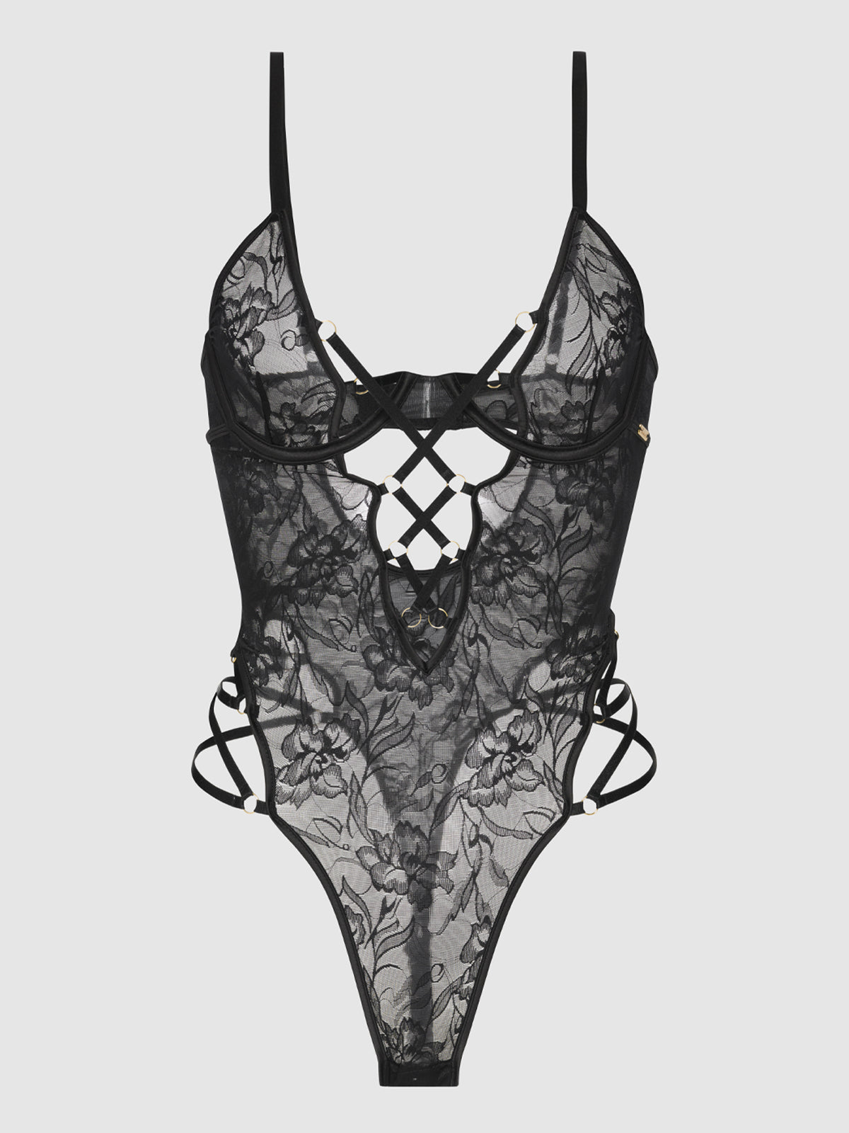 Flora Strappy Lace Teddy from Love It Curvy