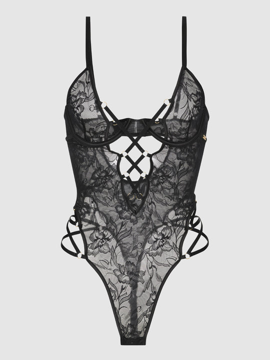 Flora Strappy Lace Teddy from Love It Curvy