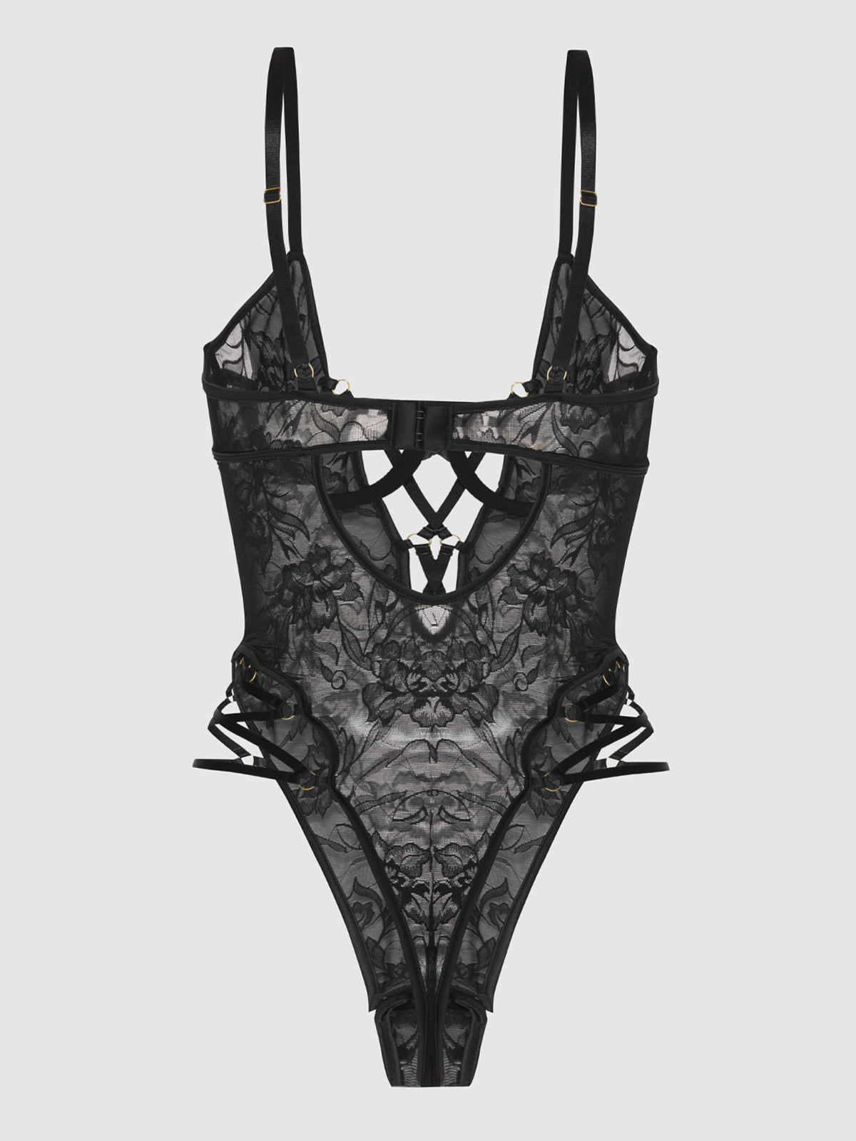 Flora Strappy Lace Teddy from Love It Curvy