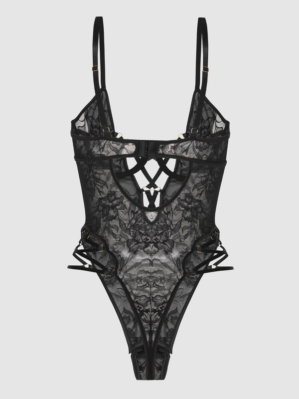 Flora Strappy Lace Teddy from Love It Curvy