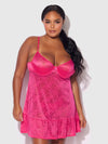 Flora Lace Babydoll & G-String Set from Love It Curvy