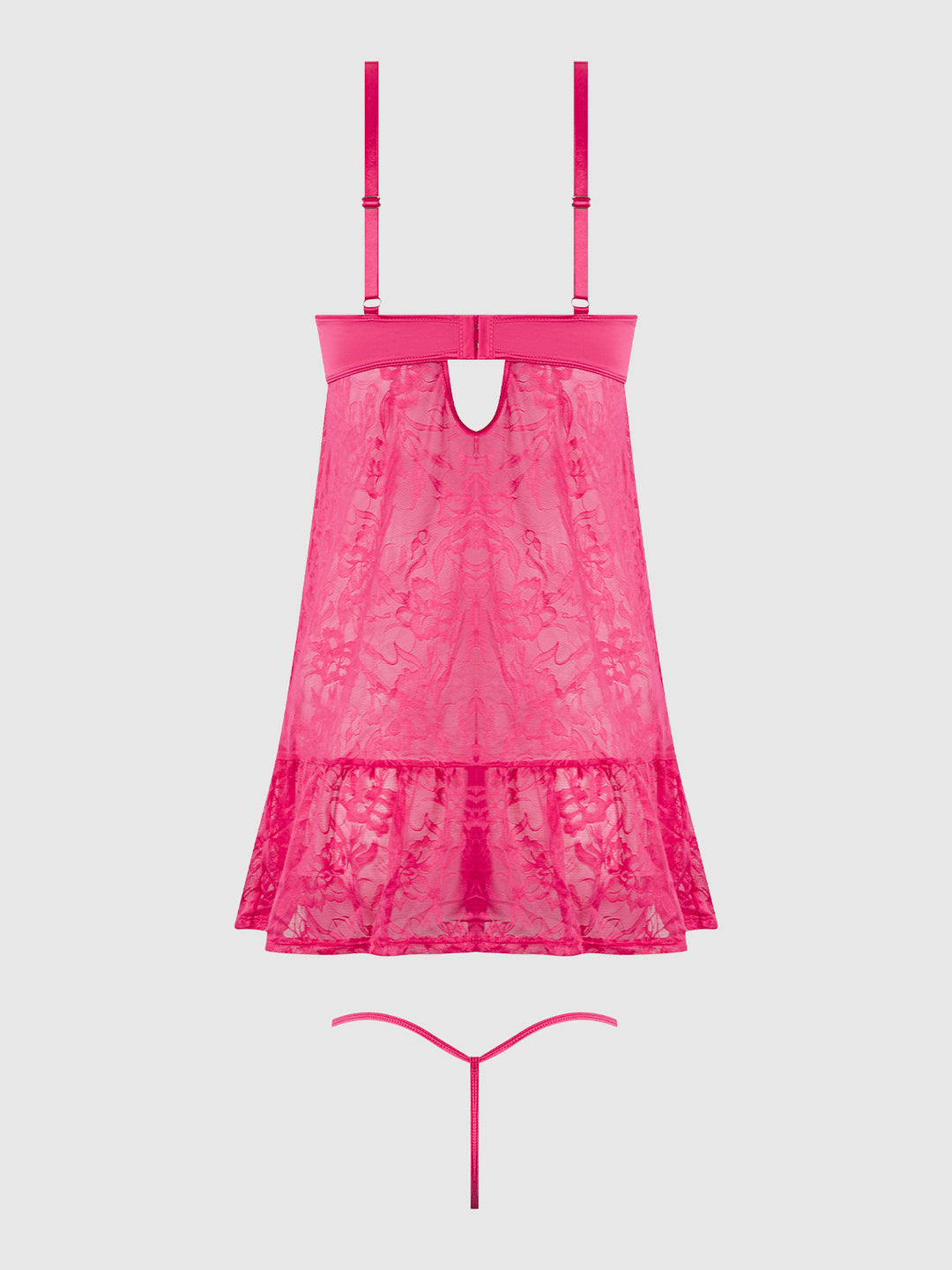 Flora Lace Babydoll &amp; G-String Set from Love It Curvy