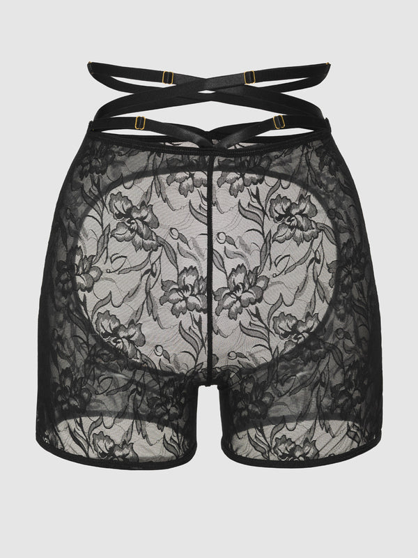 Flora Backless Lace Bikeshort from Love It Curvy