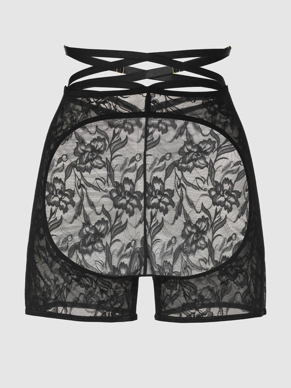 Flora Backless Lace Bikeshort from Love It Curvy