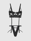 Devon Elastic Strappy Open Cup Bra & Crotchless Panty Set from Love It Curvy