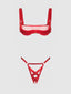 Devon Mesh Layered Bra & Crisscross G-String from Love It Curvy
