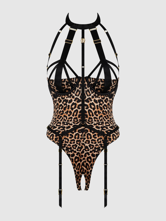 Devon Micro Strappy Harness Teddy from Love It Curvy
