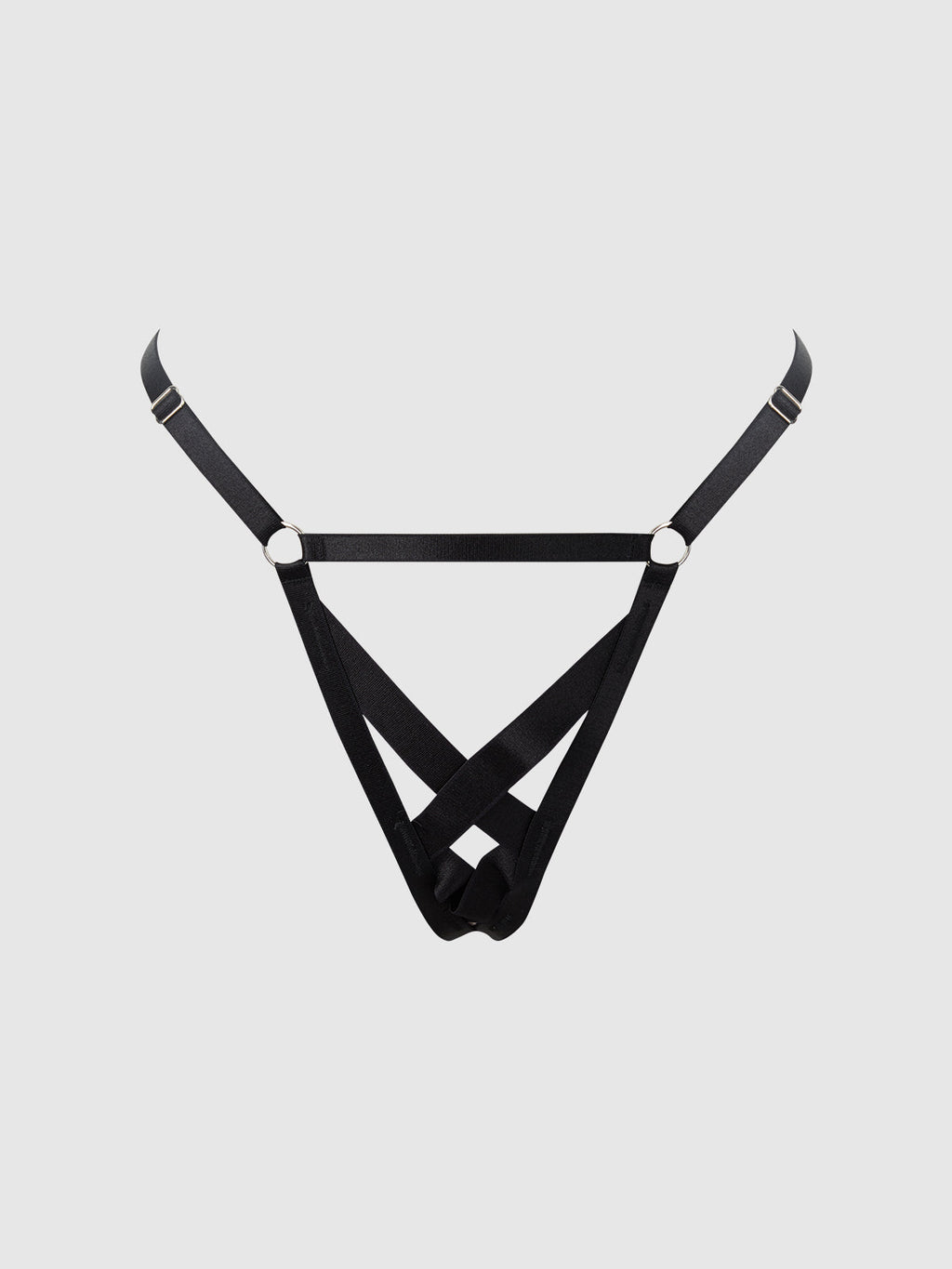 Devon Elastic Strappy X Front G-String from Love It Curvy