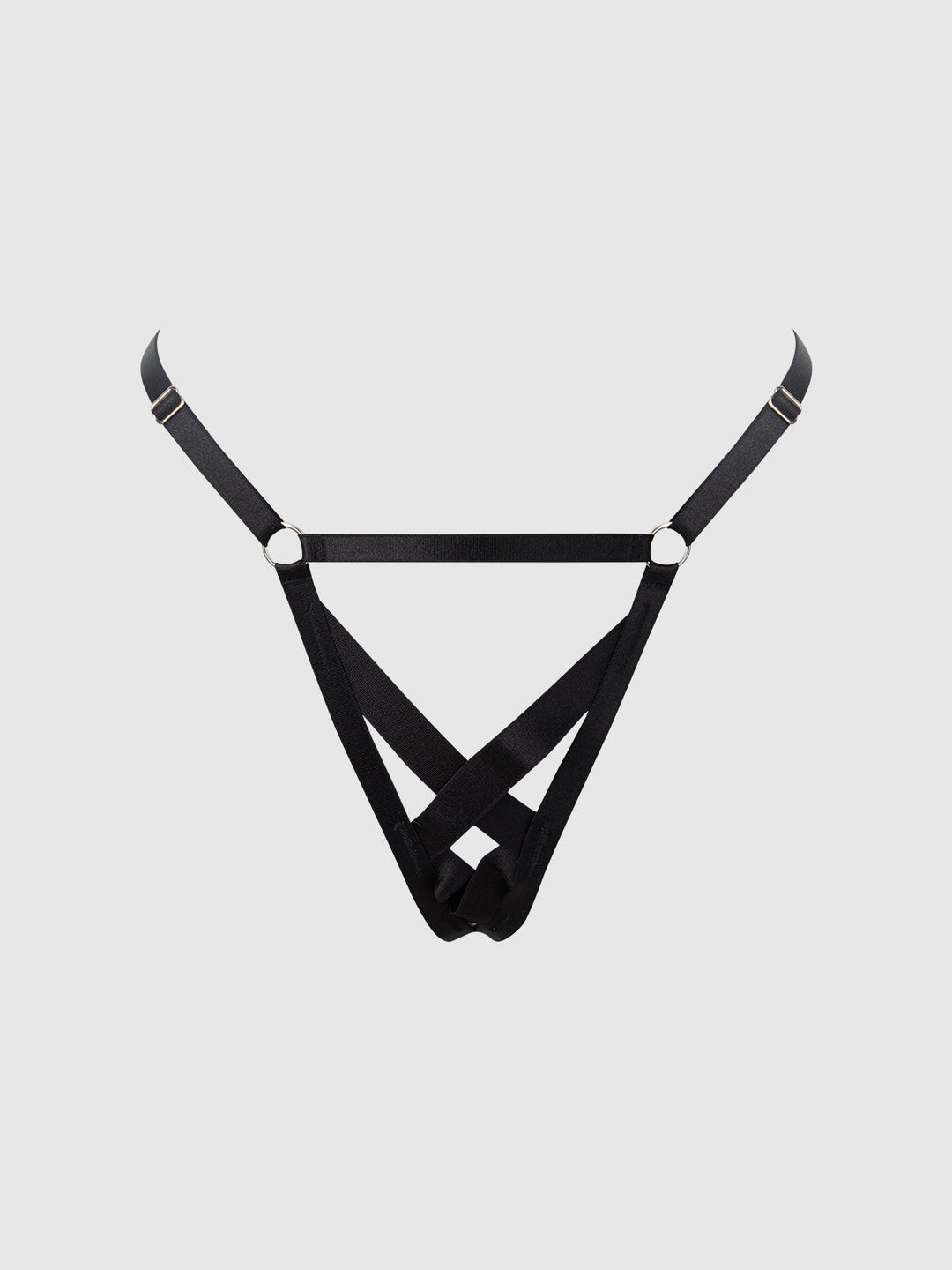 Devon Elastic Strappy X Front G-String from Love It Curvy