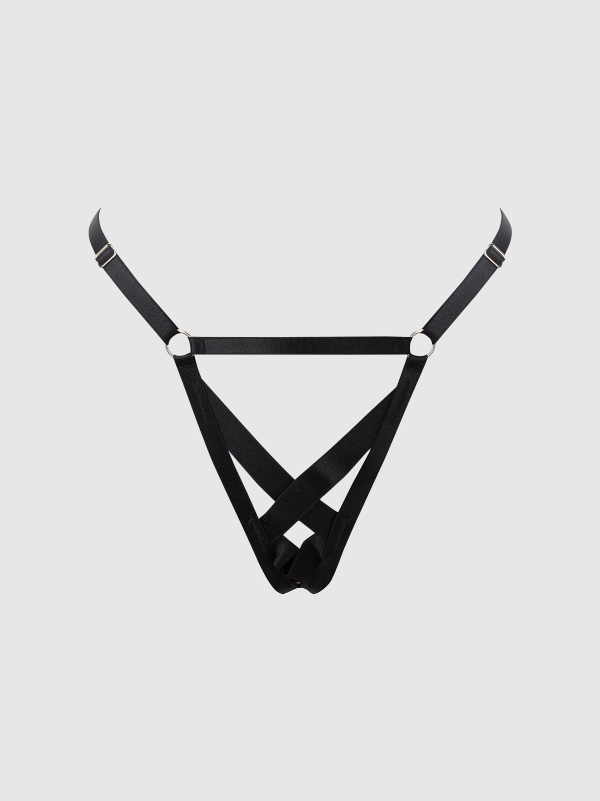 Devon Elastic Strappy X Front G-String from Love It Curvy