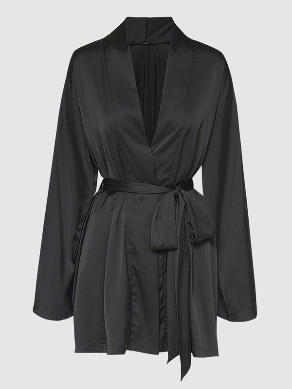 Brigeta Short Satin Robe from Love It Curvy