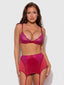 Jocelyn Lace & Satin Bra, Skirt & Crotchless G-String Set from Love It Curvy