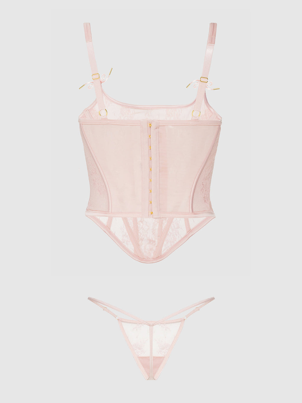 Jocelyn Lace Underewire Bustier & G-String Set from Love It Curvy