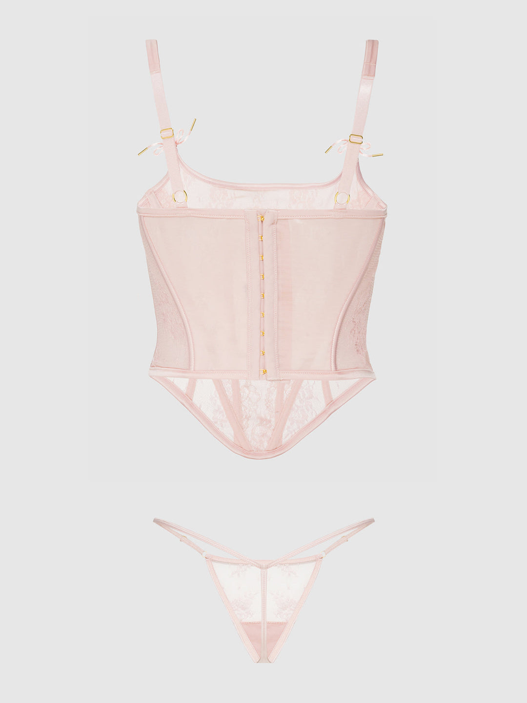 Jocelyn Lace Underewire Bustier &amp; G-String Set from Love It Curvy