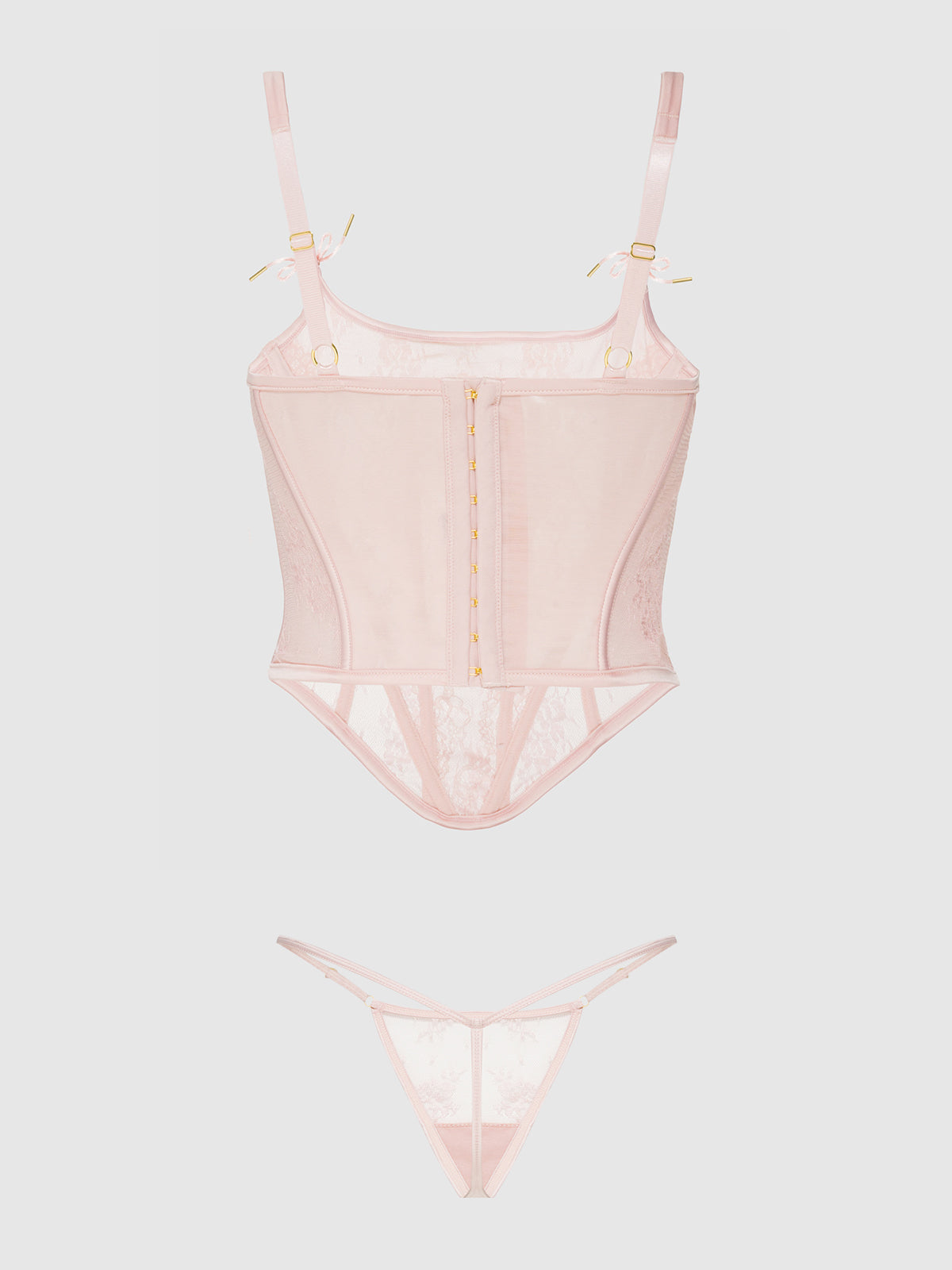 Jocelyn Lace Underewire Bustier & G-String Set from Love It Curvy