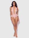 Jocelyn Lace & Pearl Crotchless Teddy from Love It Curvy