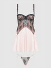Jocelyn Lace & Satin Babydoll & G-String Set from Love It Curvy