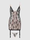 Jocelyn Lace & Satin Chemise & G-String Set from Love It Curvy