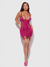 Jocelyn Lace & Satin Chemise & G-String Set | Love It Curvy