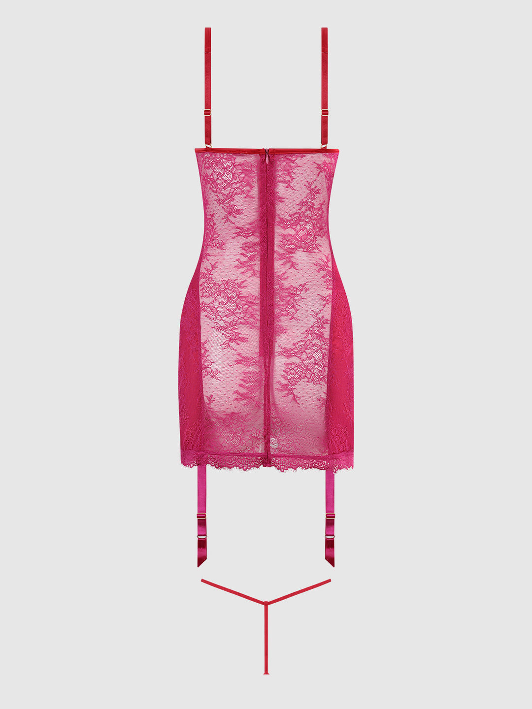 Jocelyn Lace &amp; Satin Chemise &amp; G-String Set | Love It Curvy