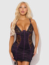 Jocelyn Lace & Satin Chemise & G-String Set from Love It Curvy