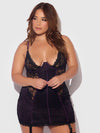 Jocelyn Lace & Satin Chemise & G-String Set from Love It Curvy