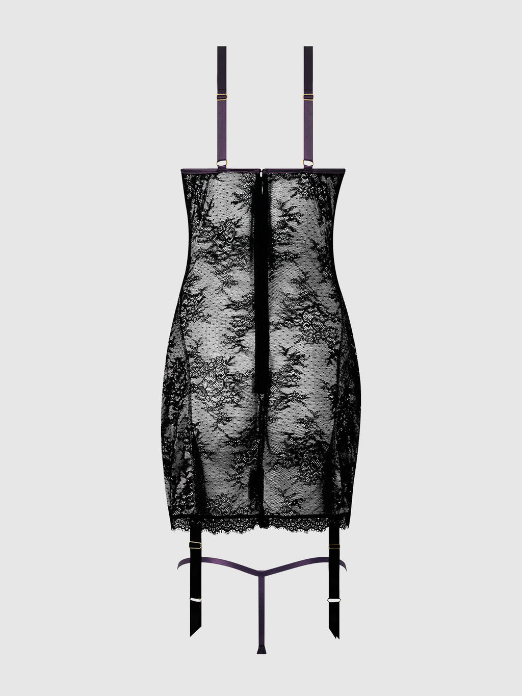Jocelyn Lace & Satin Chemise & G-String Set from Love It Curvy