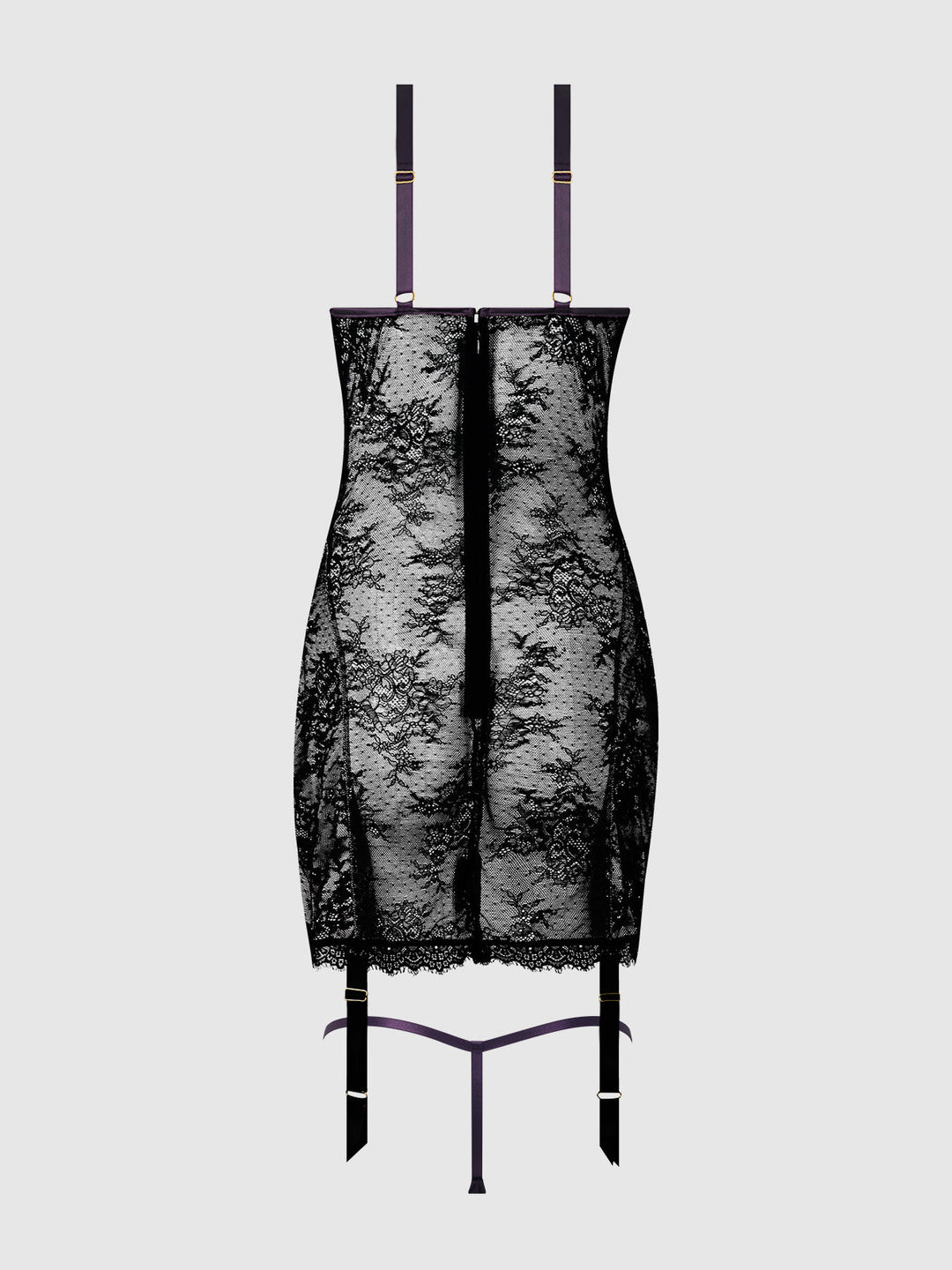 Jocelyn Lace &amp; Satin Chemise &amp; G-String Set from Love It Curvy