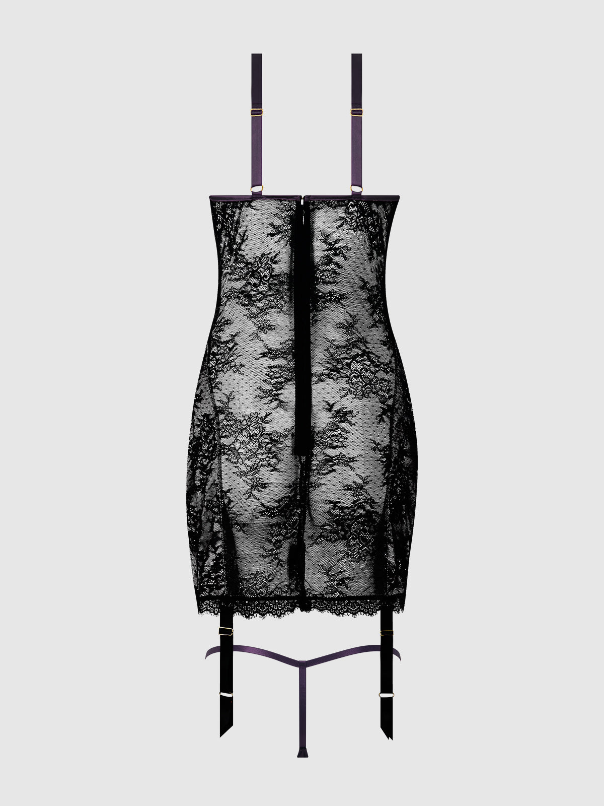 Jocelyn Lace & Satin Chemise & G-String Set from Love It Curvy
