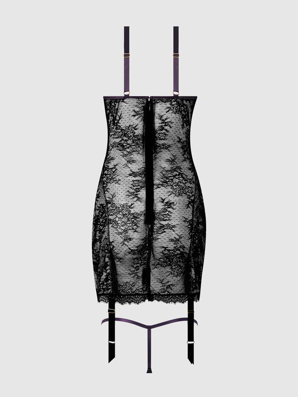 Jocelyn Lace & Satin Chemise & G-String Set from Love It Curvy